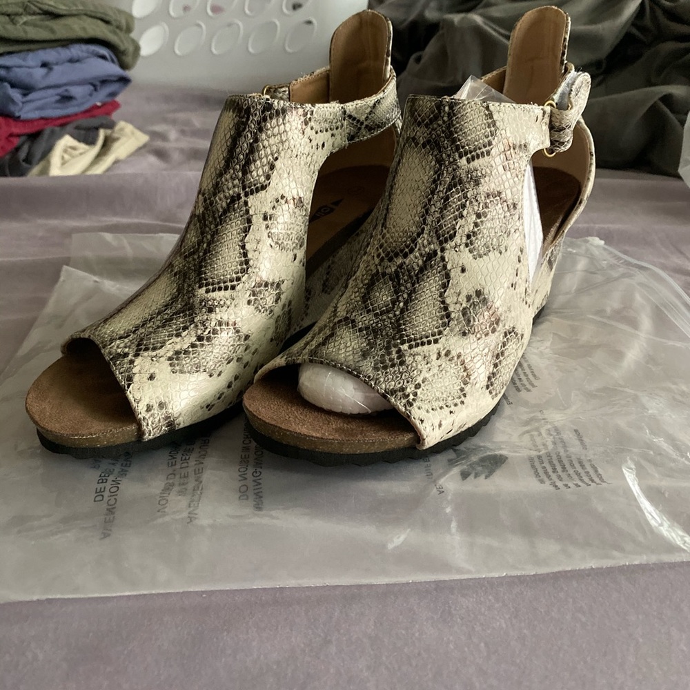 Snake skin booties